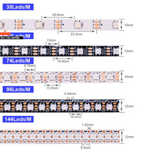 1-5M 144Leds/M WS2812B WS2813