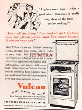 VULCAN Glass Oven Door Gas Cooker Stove ADVERT : Small 1953 Print 670/149