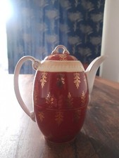 Vintage Coffee Pot Royal Grafton. Art Deco Style.  Brown & Gold. Afternoon Tea.