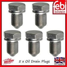 5 Oil Sump Drain Plugs For