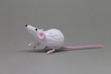 Rat Glass Miniature, Animals Glass, Art Glass, Glass Blown , Sculpture Made Of