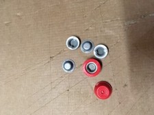 Little Tikes Spare Parts End Cap Set RED, 2 red  caps and 4 metal caps NEW