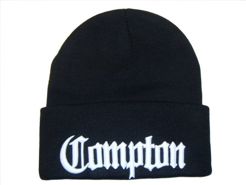 Embroidered compton beanie - 3d,