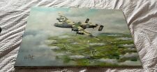Kevin Platt Lancaster Bomber Over RAF Beighton Original Oil painting