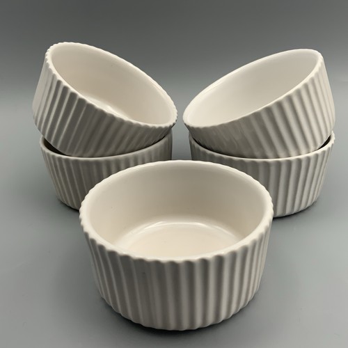White ceramic ramekins plain - ceramic,