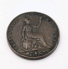 1853 Farthing Victoria Copper