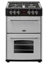Belling Farmhouse 60DF Freestanding Cooker 60cm Dual Fuel Silver