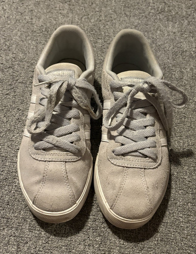 Adidas grey suede low top - grey,