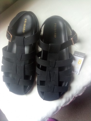 Black fishermans sandals - black,