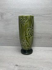 Sylvac Vase Green Flowers