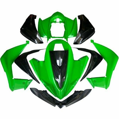 Plastic set green black type - set,