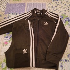 VGC Boys Khaki Adidas Full Tracksuit Age 5-6