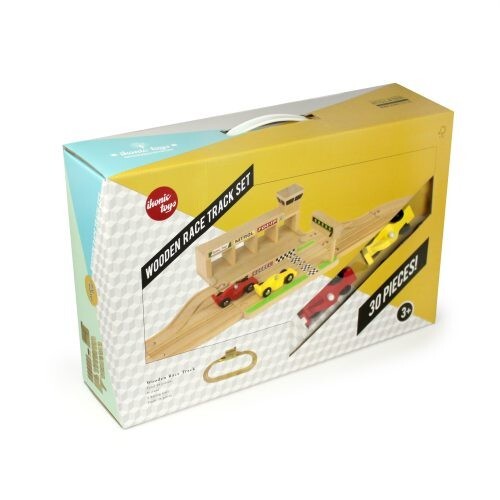 Wooden race track - set, piece