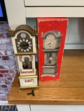 Vintage West German Safary Miniature Grandfather Clock Boxed