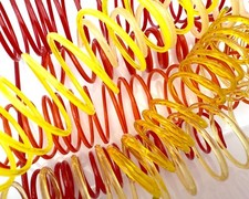 50g Hot mix vitrigraph coils, springs, spirals, Bullseye Glass 90coe