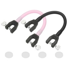 Ski Tip Connector, Snowboard Clip Ski Training Aid 2 Pcs & Black/Pink