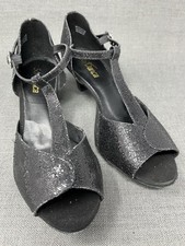 So Dance Black Sparkle Ladies Ballroom, Latin Dance Shoes - UK Size 4
