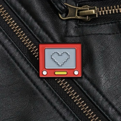 Sketch heart enamel pin - a,