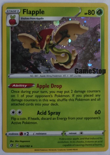 Pokémon tcg flapple - pokémon, #22/192