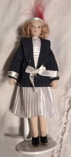 Dolls House Posable Porcelain Art Deco Lady ~ 1:12th scale.