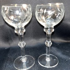 Vintage Hand Blown Etched