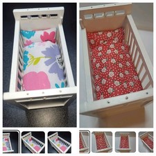 2 x Dolls House Cot Bedding