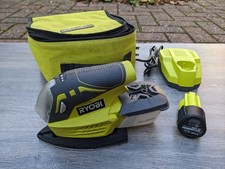 Ryobi R12PS 12v Palm Sander with Charger Battery and Case