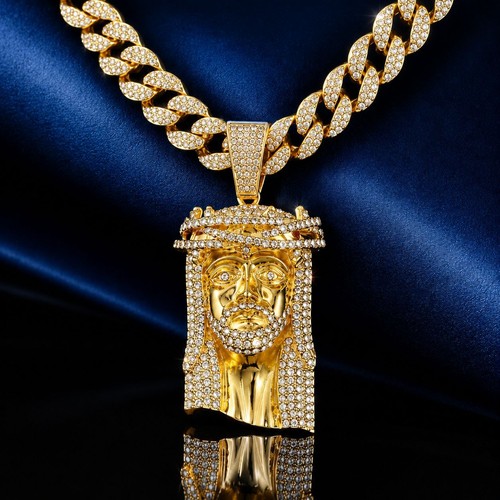 Iced out jesus piece pendant - out,