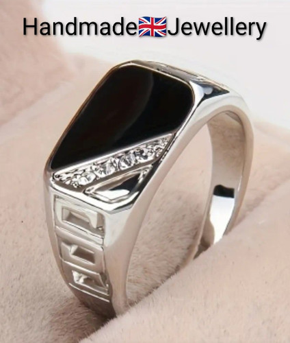 Men size silver signet - size,