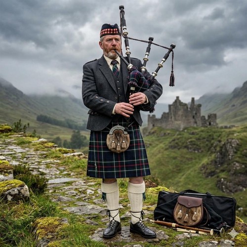 Highland scottish bagpipes - scottish,