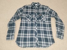 Lee Cooper Originals Shirt Brown Black Cream Check Long Sleeve Cotton Size L