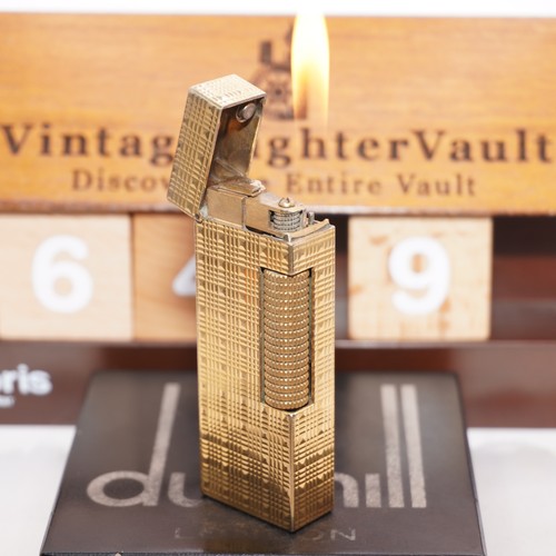 Dunhill lighter gold tartan - lighter,