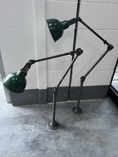 X2 Vintage Industrial Wall Mounted 3 Arm Dugdills Large Machinist Lamps