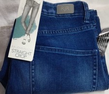 RJR John Rocha blue unisex jeans UK size 8 straight crop