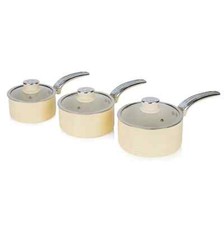 Swan Retro 3pc Saucepan Set