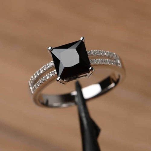 Black diamond 50ct princess - diamond,