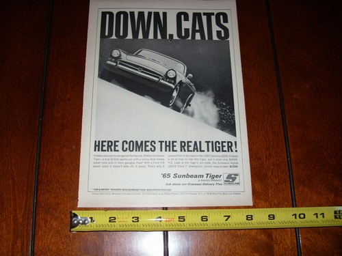 1965 sunbeam tiger original - original, ad
