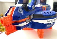 Nerf Elite Hailfire 3 Magazines Genuine Ammo Batteries Semi Automatic Blaster