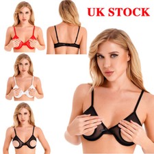 UK Sexy Womens Lace Open Cup