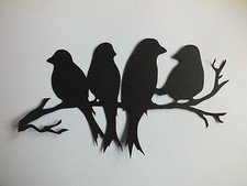 6 LARGE LOVE BIRDS ON A BRANCH