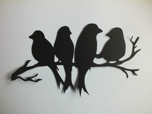 Large love birds a branch - love, on