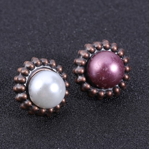 Assorted pearl brads - pearl, metal