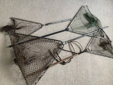 Rare Vintage HARDY folding landing with 3 unnamed vintage landing nets