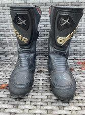 Oxtar Black Leather Motorcycle Boots UK 8 EU 42