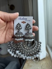 Jhumka Earrings Indian Silver