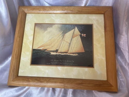 Framed vintage nautical print - vintage,