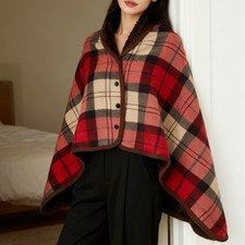 Thick Wearable Blanket Warm Poncho Wrap Cape Blanket Polar Fleece Cape LazyThrow