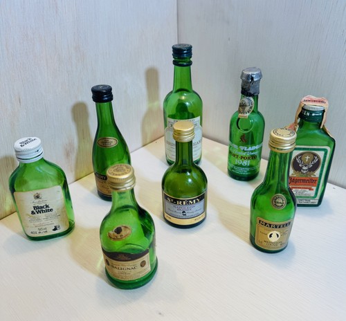 Miniature glass liquor bottle - glass,
