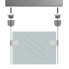 2 CEILING CABLE WIRE KIT SIGN