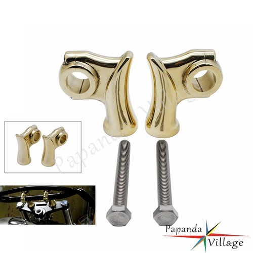Brass handlebar riser kit - brass,